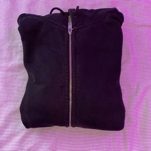 Brandy Melville black Christy oversized hoodie zip up